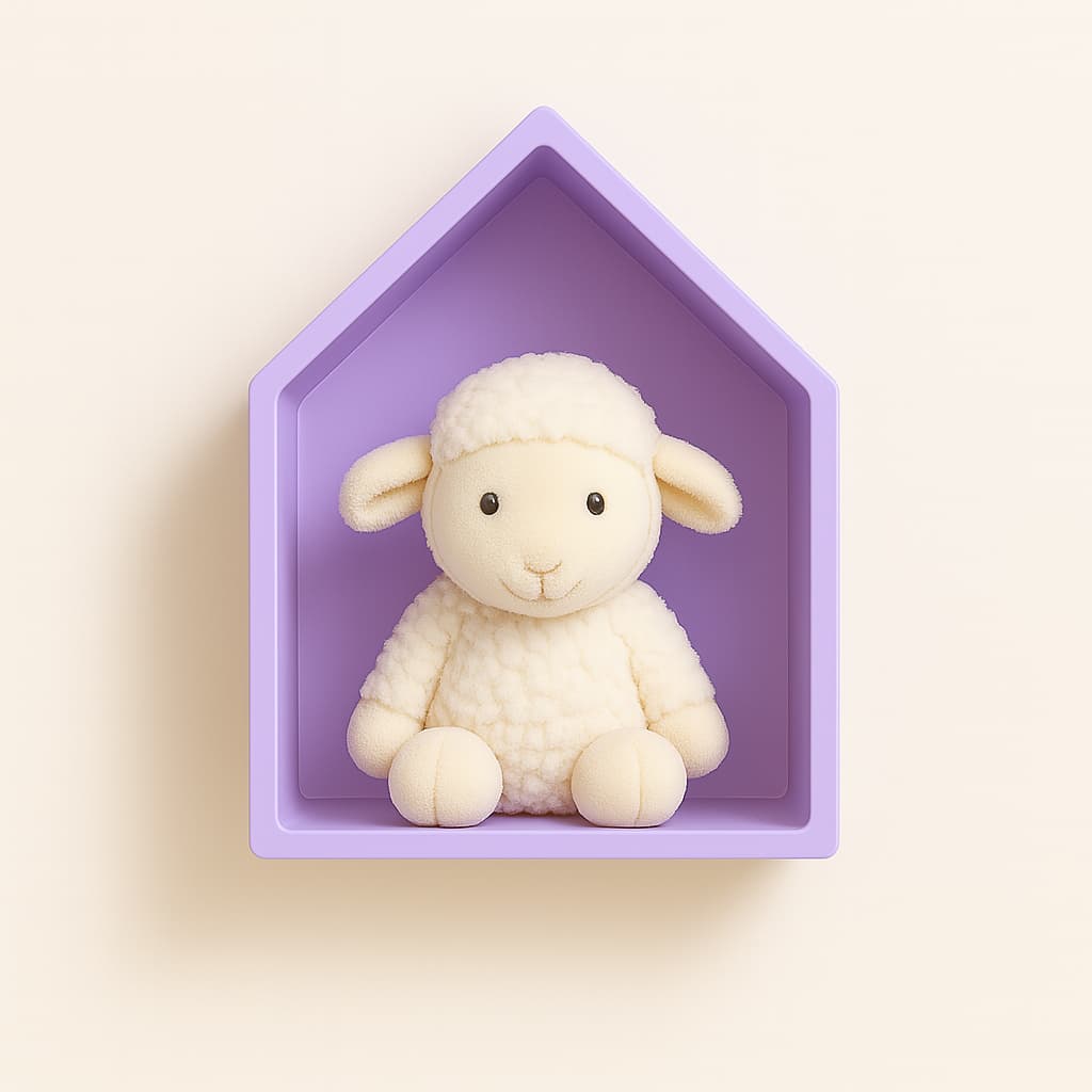 Nicho Casinha para Ursinho M Decoração para Quarto em MDF