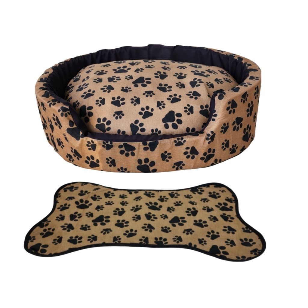 Cama pet europa cachorro e gato caminha redonda lavavel com ziper tamanho 50x58cm + tapetinho