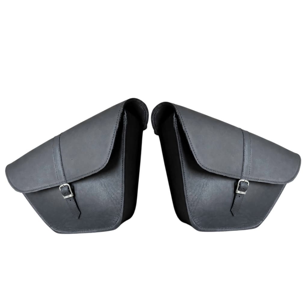 Alforge Couro Legitimo Intruder 125 Tampa Lateral Par Preto