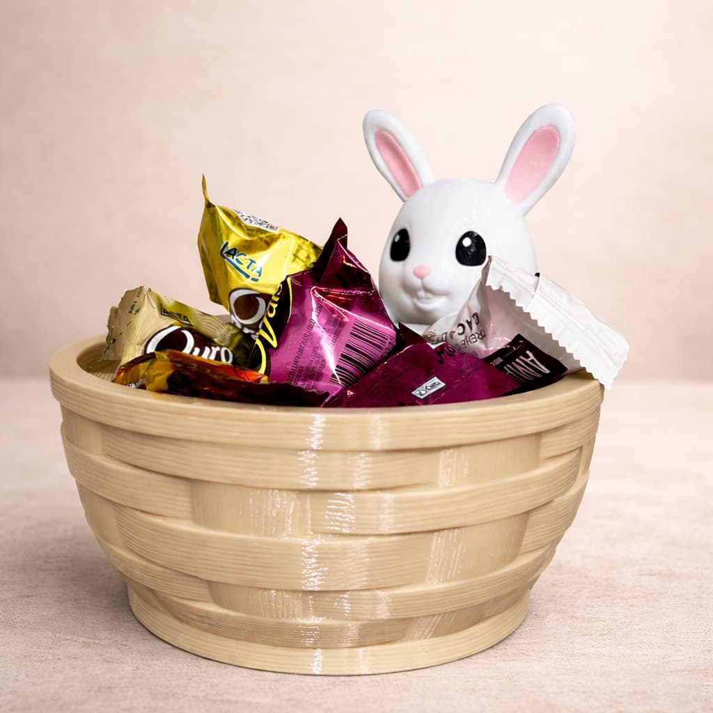 Cesto de Páscoa Coelho Porta Ovos Porta Chocolate e Bombom Lembrancinha  Decorativa Porta Guloseimas