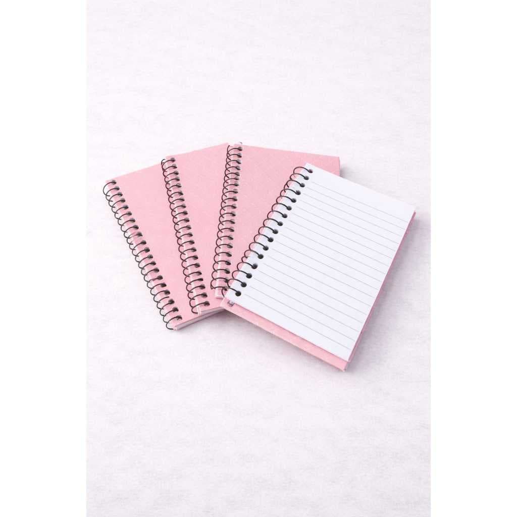 Caderneta Espiral 1/8 Capa Dura 64 Folhas Rosa Tamoio – Caderno Pequeno Anotações Escola Escritório