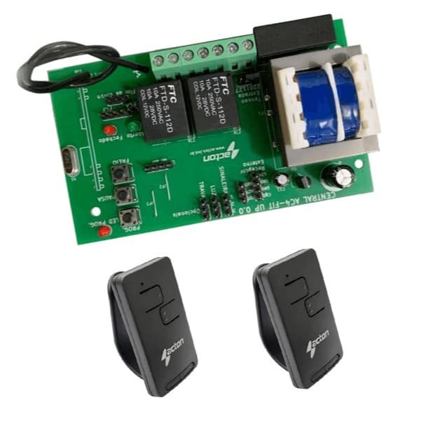 Central Placa Motor Portão Universal Ppa Garen Rossi Rcg Fit PA UP + 2 Controles