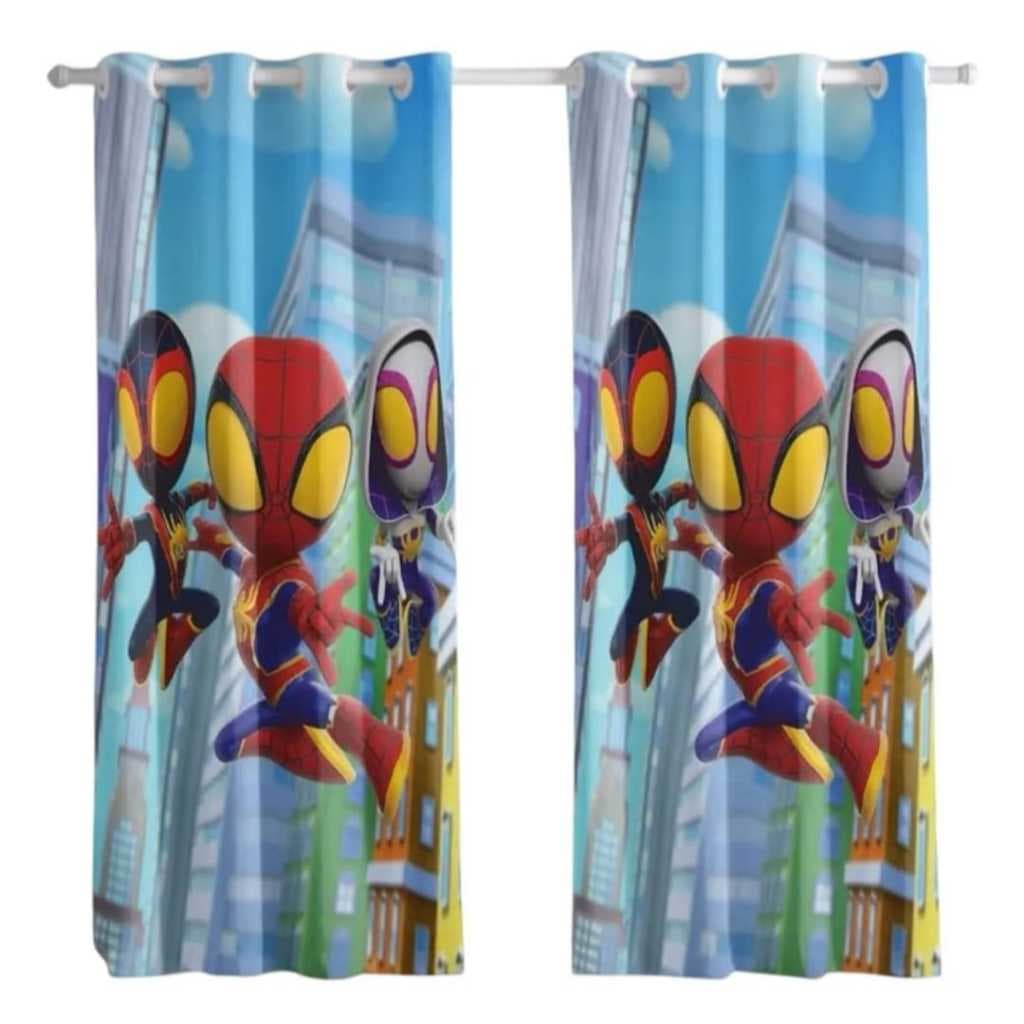 CORTINA INFANTIL BLACKOUT PLASTICA 2,40L X 1,70A HOMEM ARANHA CURTA