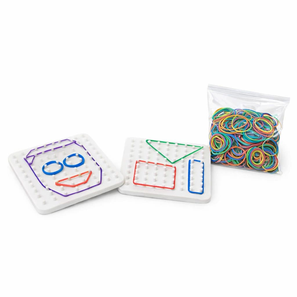 Geoplano Educativo Geoboard Infantil  STEM Matemática Montessori Coordenação Motora - Aprender com Sentido