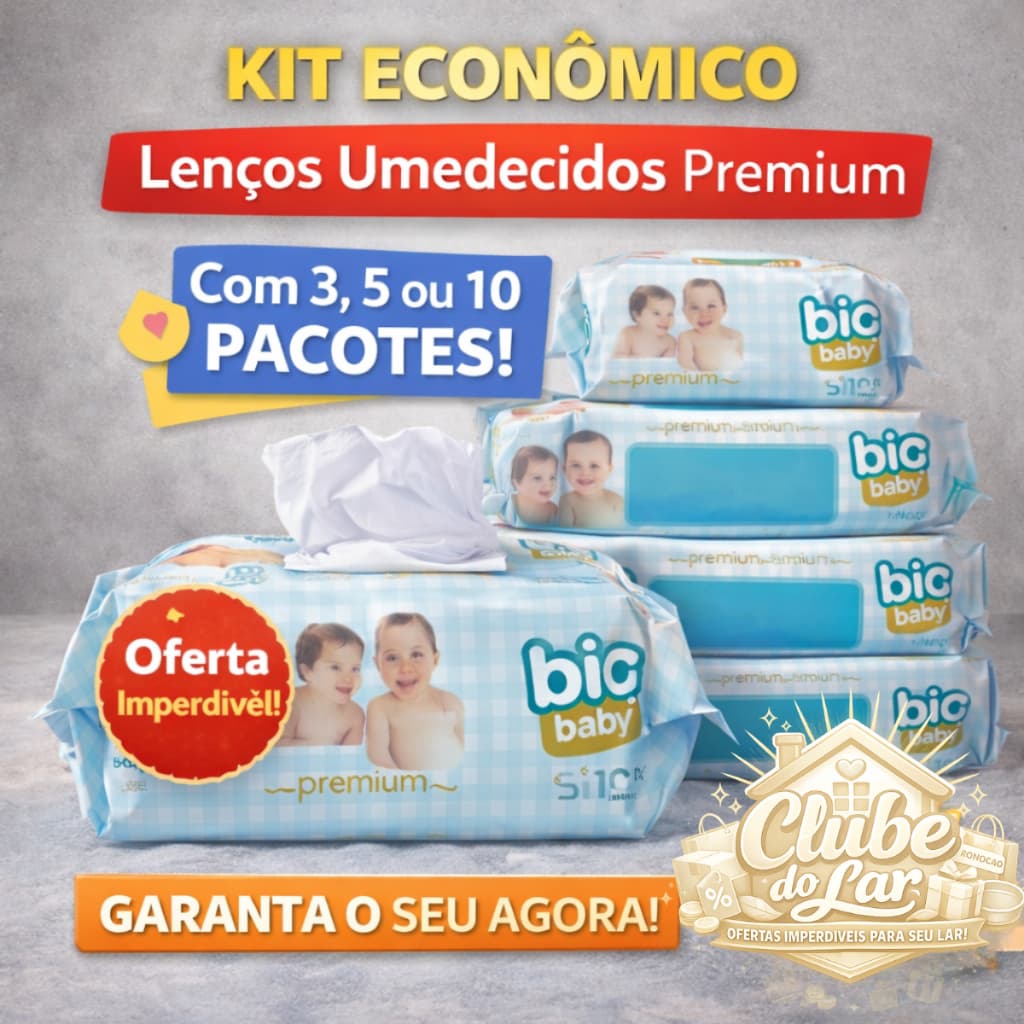 Lenço Umedecido Big Baby Kit 300 500 ou 1000 Lenços Bebê Macio Promoção