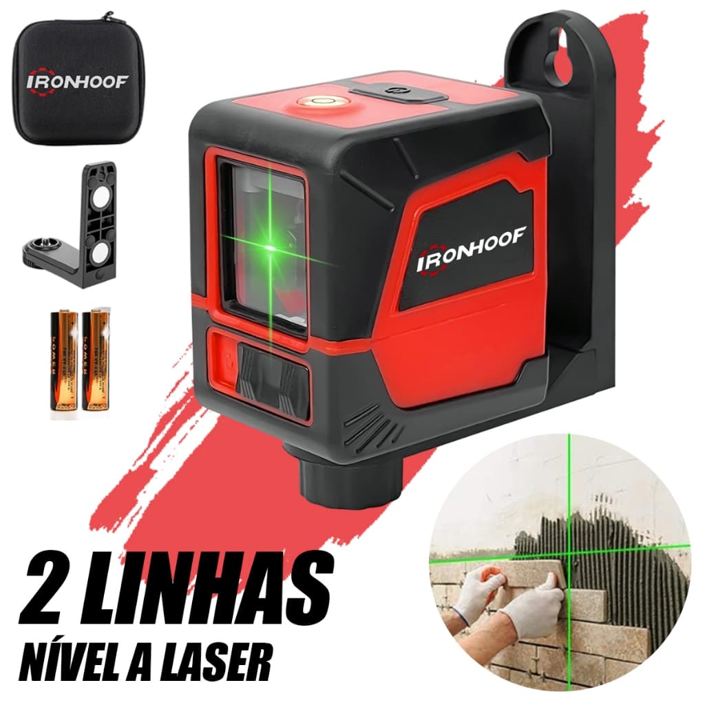 2 linhas Nivel a Laser Verde Autonivelante 20m Nível Laser