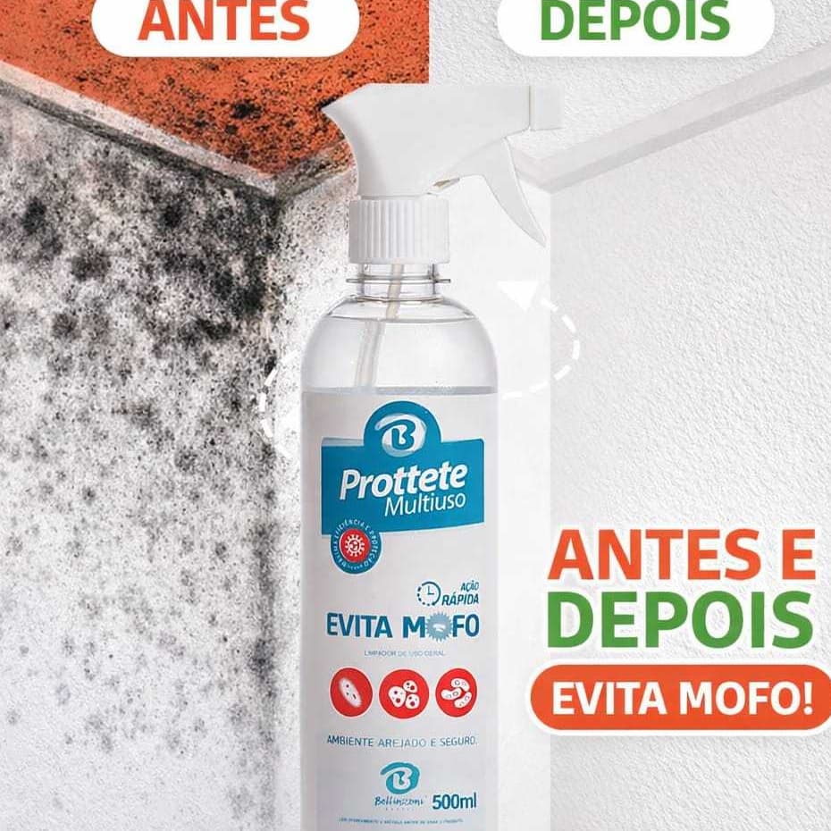 Removedor de Mofo com Proteção Antimofo Prottete 500ml – Limpa e Evita Mofo em Paredes, Azulejos e Ambientes Úmidos