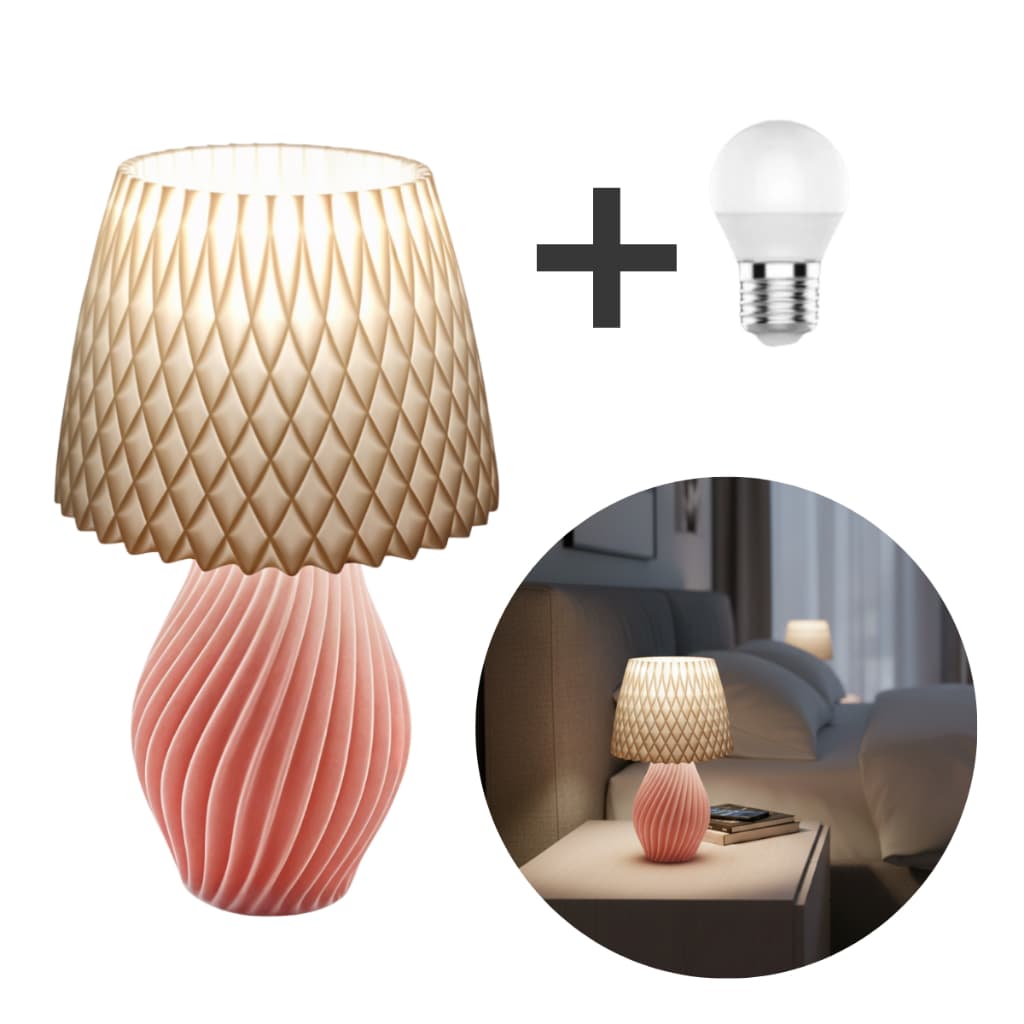 Luminária/Abajur Bivolt Decorativo para mesa e criado mudo - Modelo Exclusivo em Espiral
