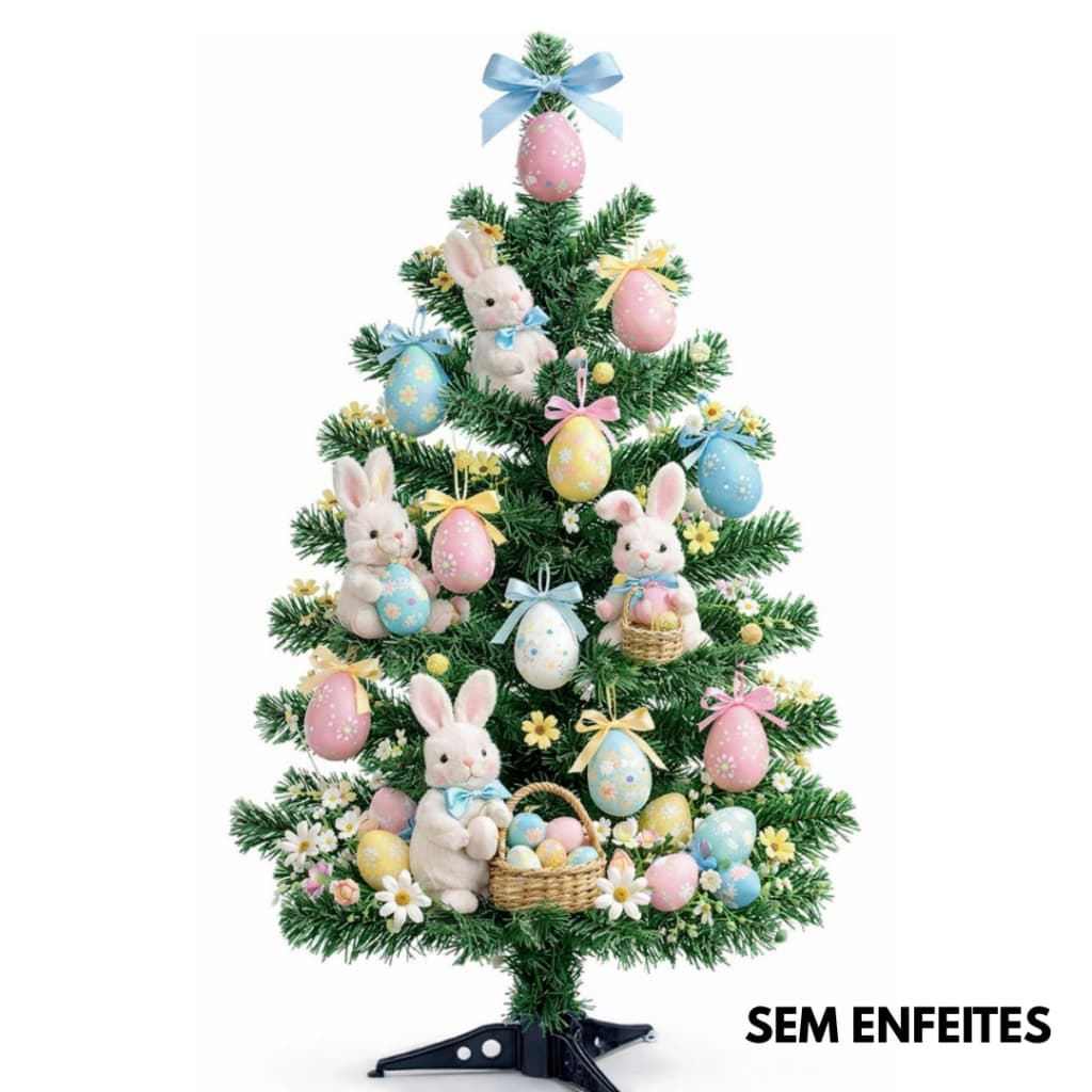 Árvore De Páscoa Pascal Natal Natalina Pinheiro Pinheirinho 60 cm Decoração Sem Enfeites Pascoal