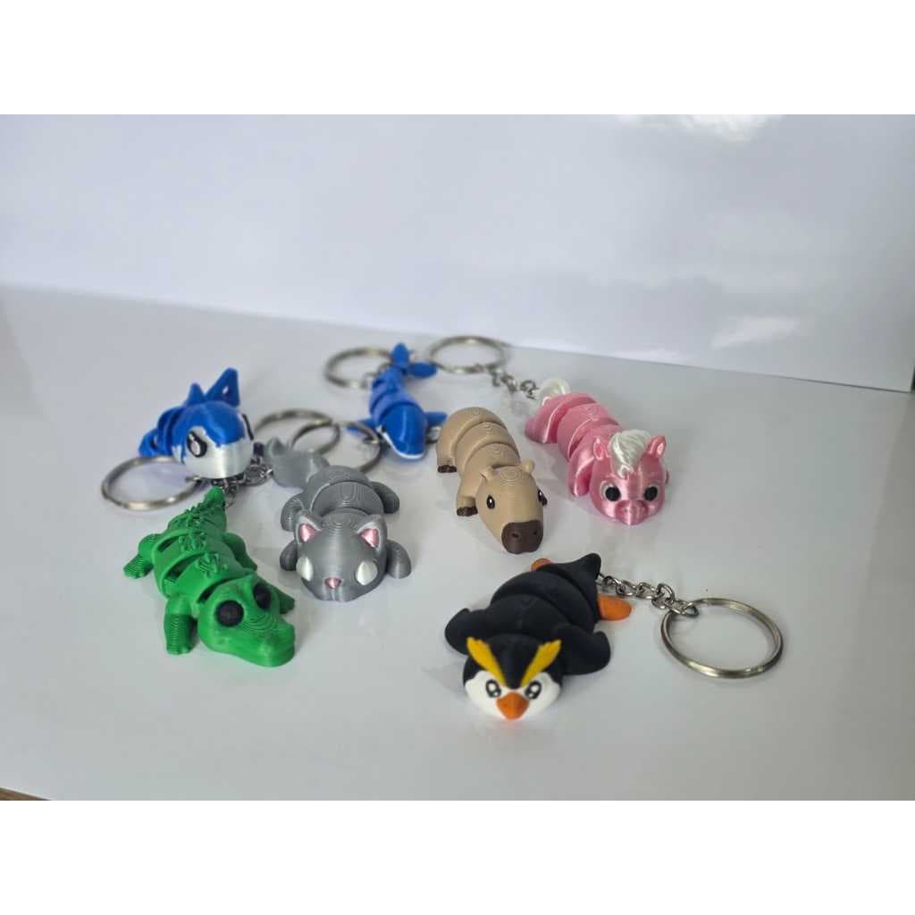 Chaveiros Animais Articulados Fofinhos  - 3D