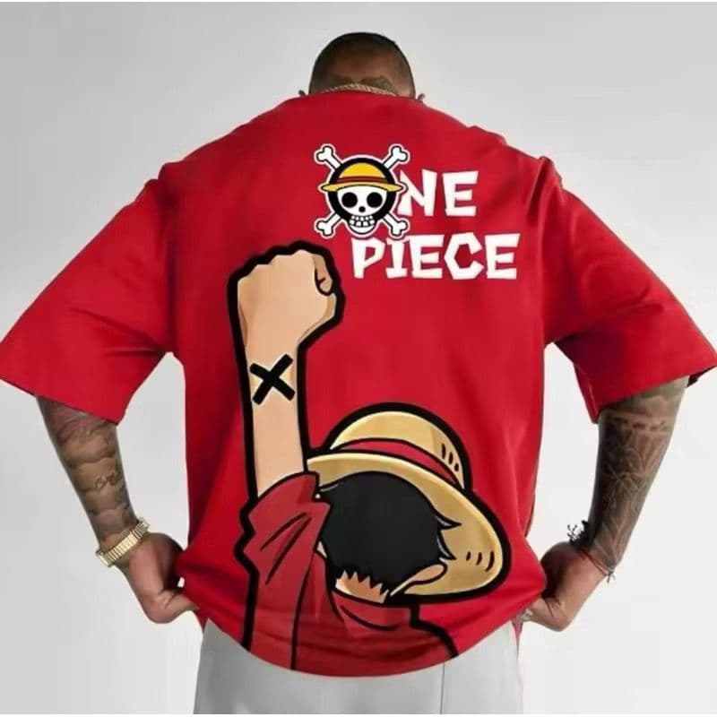 Camiseta Oversized One Piece Anime Camisa 100% Algodão Premium Grande
