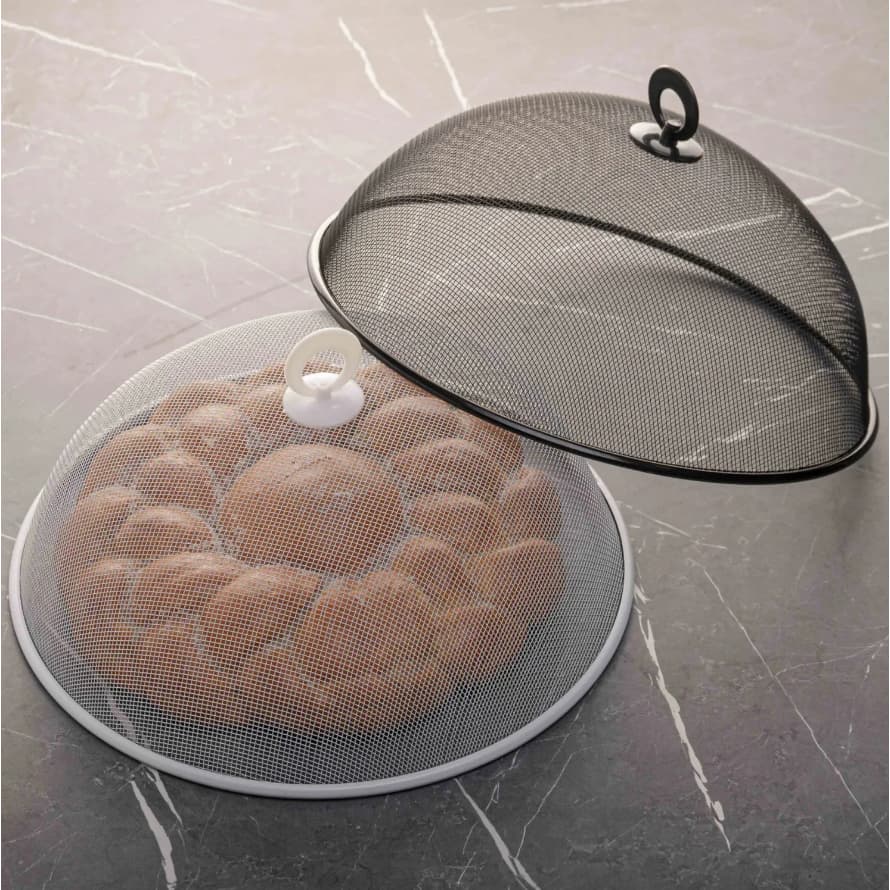 TELA PROTETORA PARA ALIMENTOS DE METAL CORES SORTIDAS PRETO BRANCO 30X12CM - LYOR - 1924