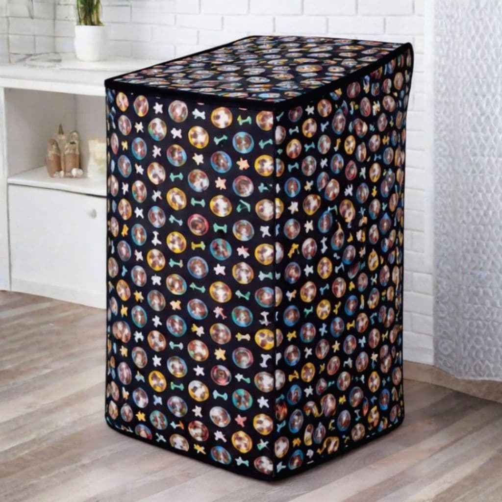 Capa Tanquinho Estampa Pet Flanelada Impermeável Até 20kg Tamanho Único Proteção Completa