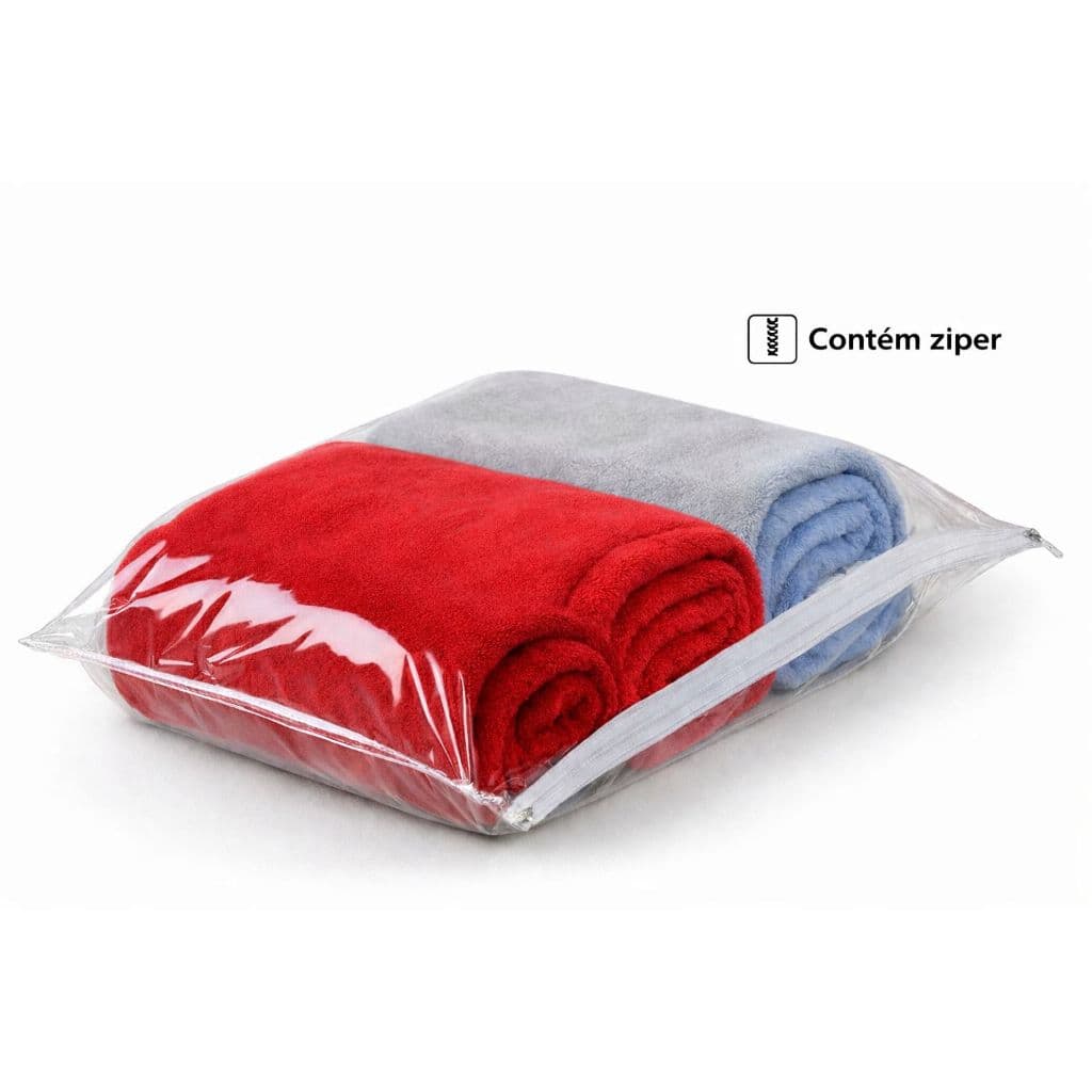10 Sacos Organizador 44x40 Roupas/toalhas/lençol com zíper
