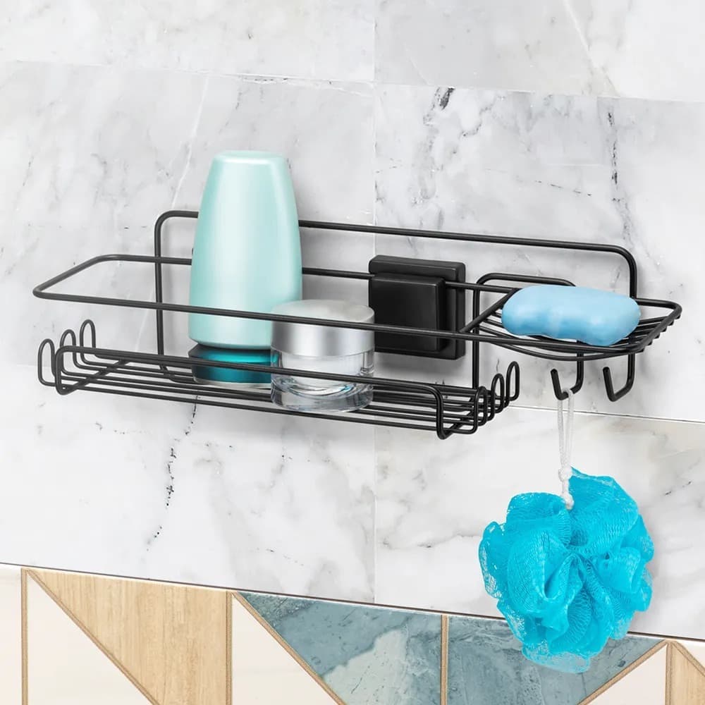 Suporte Para Shampoo Prateleira Banheiro De Sucção S/ Furos Porta Shampoo