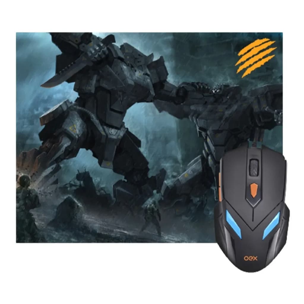 Mouse Gamer Barato+mousepad Gamer Speed Combo War Preto