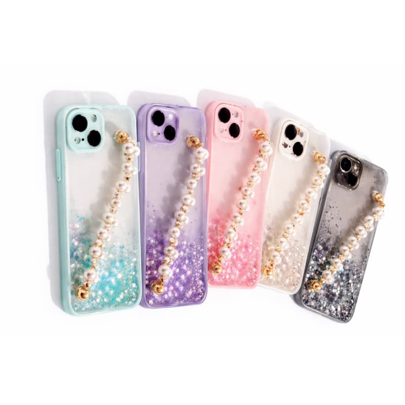 Capinha Xiaomi  Redmi Not 10 Glitter com Corrente de Pérolas Redmi Not 10 – Estilo e Proteção ✨