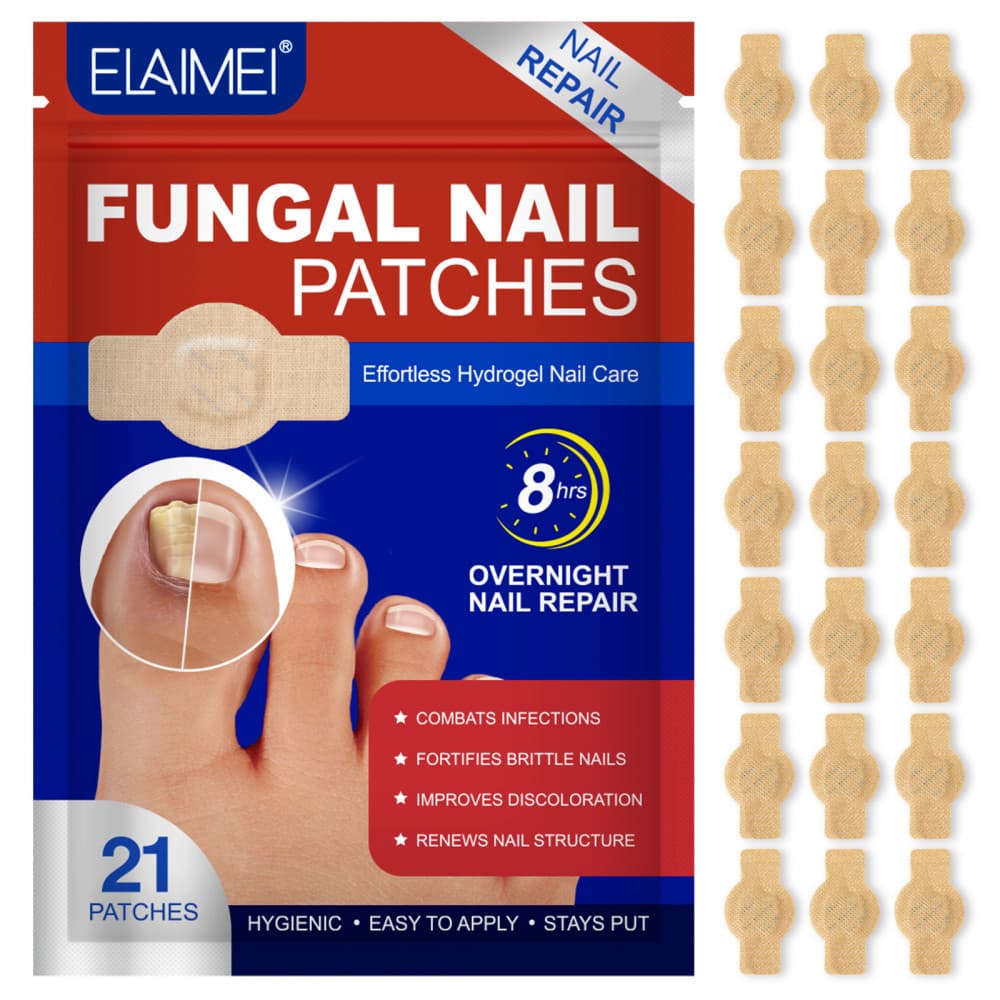Tratamento Antifúngico para Micose nas Unhas 21 Patches Adesivos Invisíveis Discretos para Unhas