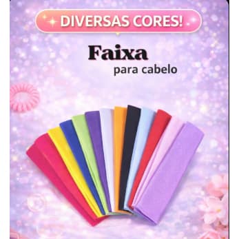 SBQN Faixa de Cabelo em Malha Elástica