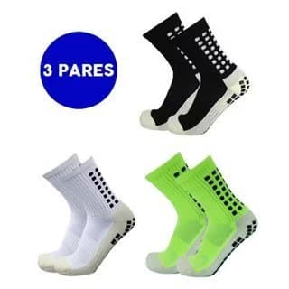 Kit 3 Pares De Meias Esportivas Futebol Algodão Antiderrapantes De Alta Qualidade