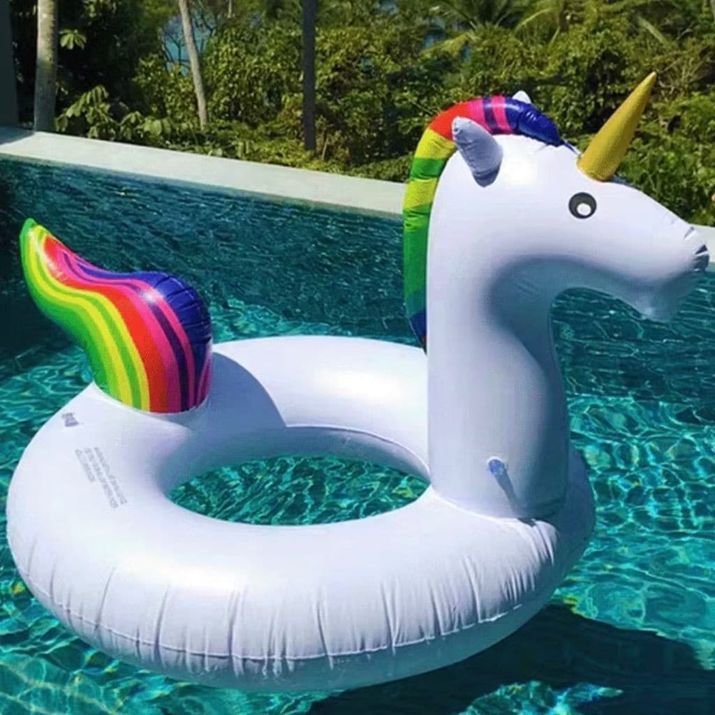 Boia Inflável Infantil e Adulto 70cm/120cm Unicórnio Brinquedo Verão Piscina Praia Alta Resistência