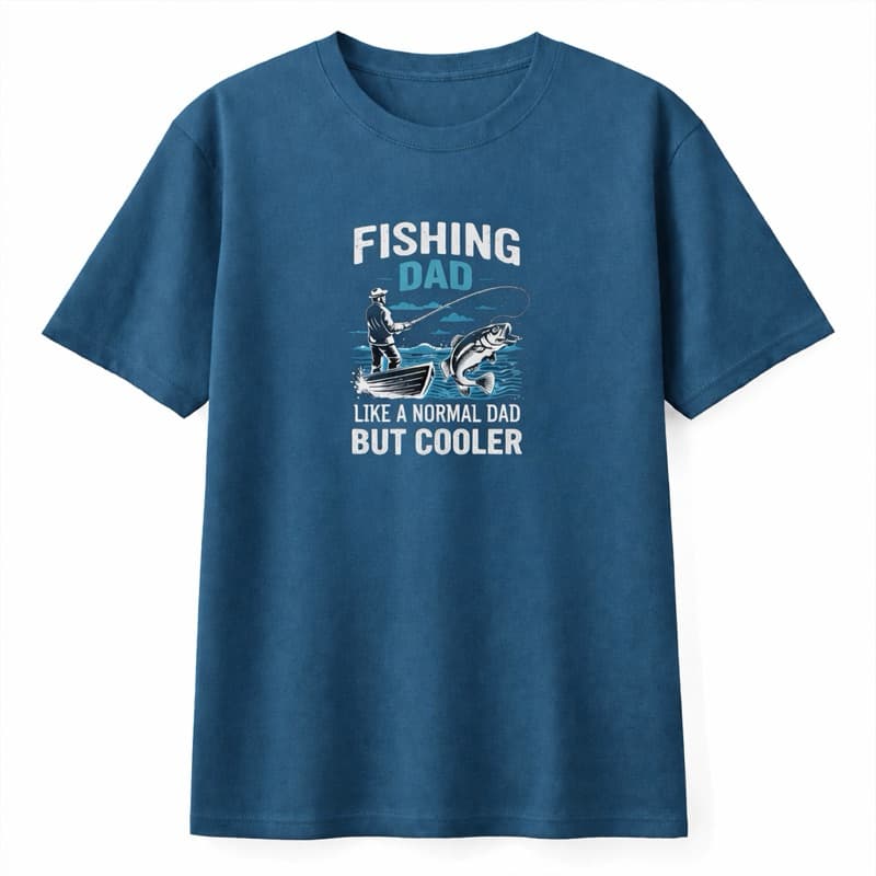 Camiseta Fishing Dad – Pai Pescador Estampa Premium | Camisa de Pesca Masculina