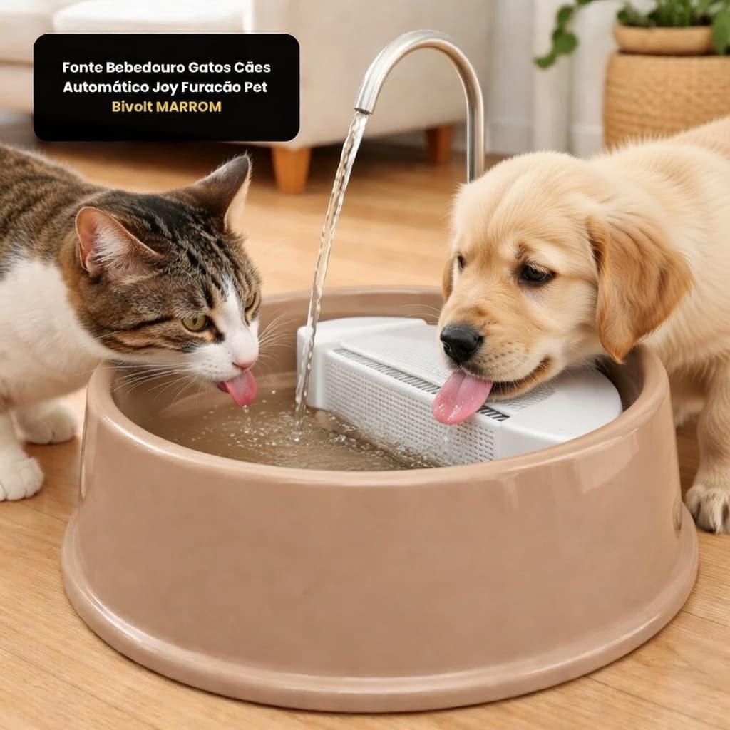 Fonte Bebedouro Automático Bivolt Pet Cachorro Gato Fonte Água Silenciosa Eficiente