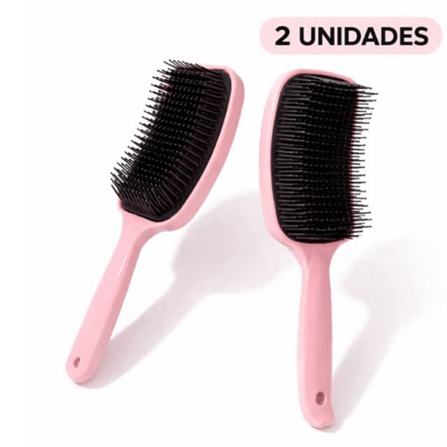 kit 2 Escova De Pentear Cabelo Raquetao Anti Frizz