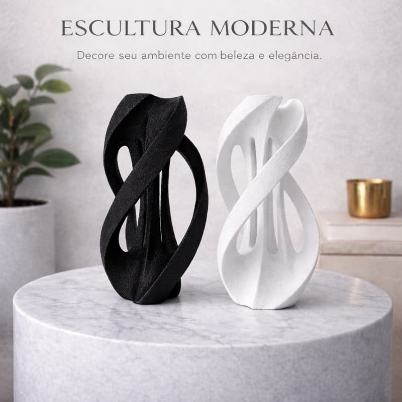 Escultura Decorativa Moderna – Design Elegante para Ambientes Sofisticados- Decoração , Casa, Sala, home, hack, estante.