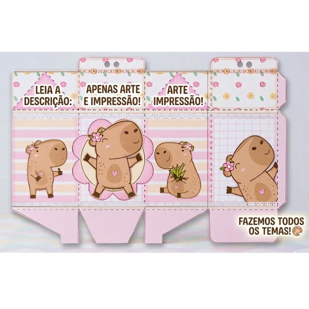 CAIXA MILK APENAS ARTE E IMPRESSÃO (Ler descrição antes da compra ) -  TODOS OS TEMAS