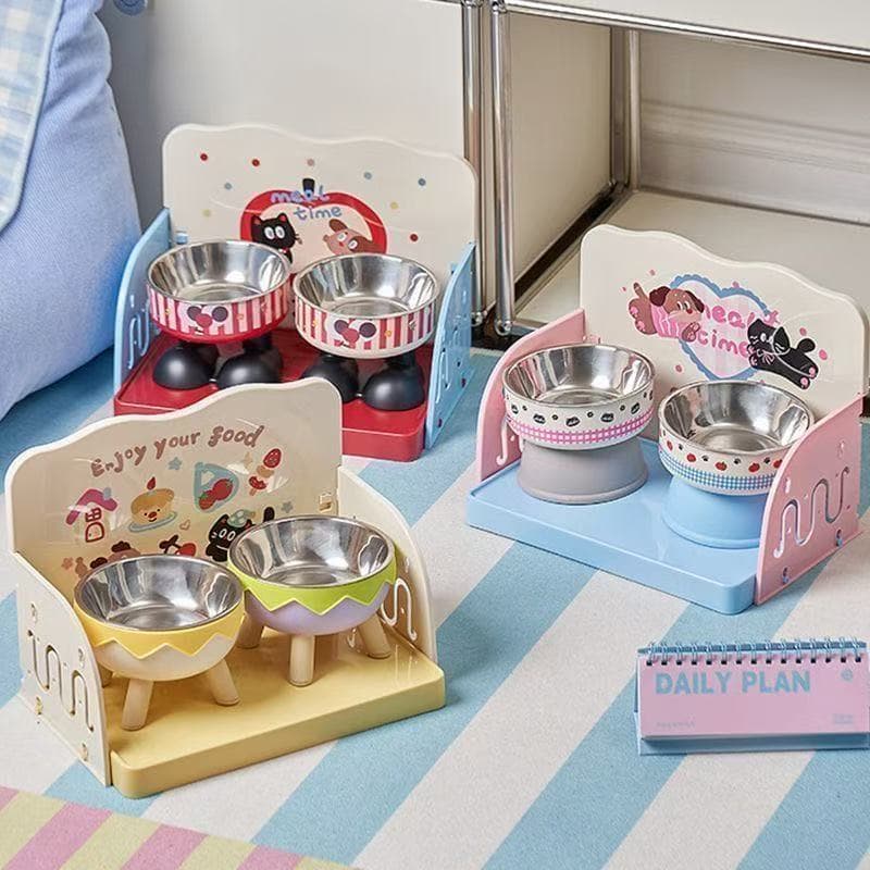 Base para Comedouro Pet Antivazamento com Bordas Elevadas para Cães e Gatos