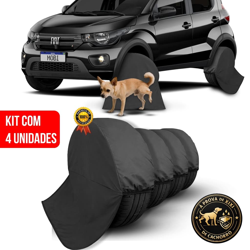 KIT 4 Capa para Proteção de Urina Cachorro Impermeável Protege Pneu Lavável Uso Pet ARO 13 AO 17