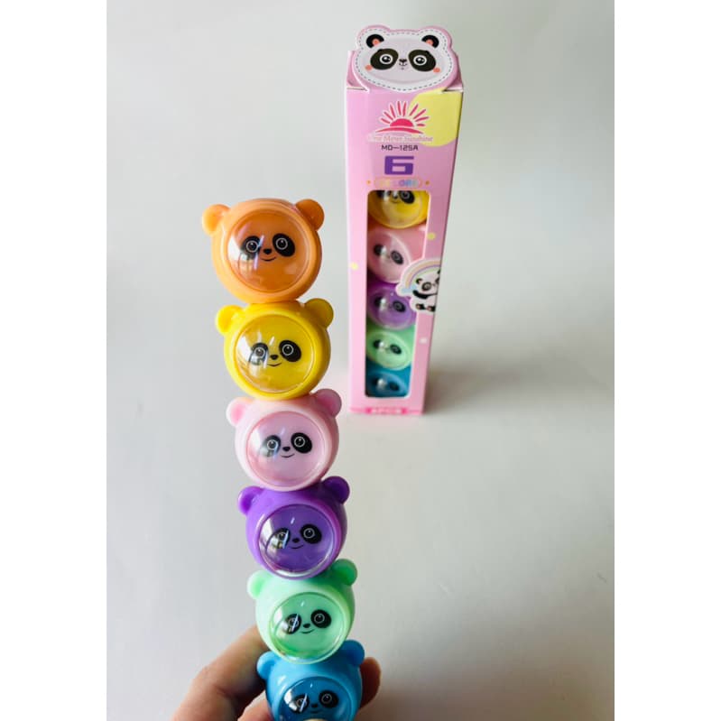 Kit marca texto torre empilhável urso 6 peças