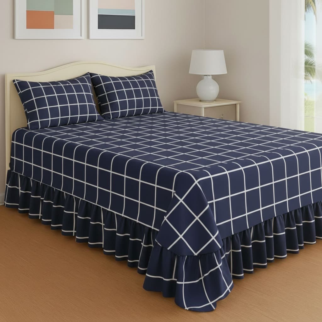 Colcha Cobre Leito Helena 3 Peças Tecido 400 Fios Varias Estampas Casal e Queen - CB