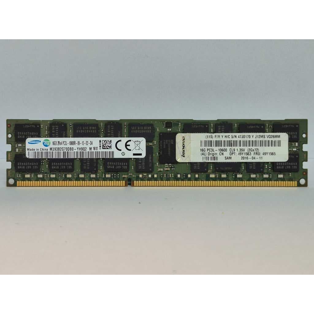 MEMORIAS SAMSUNG 16GB 2RX4 PC3L 10600R 09 12 E2 D4 * M393B2G70DB0