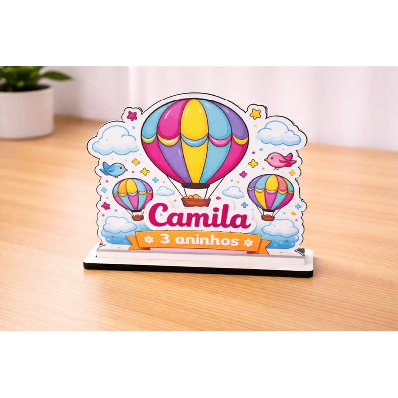 Kit 30 Centro De Mesa Lembrancinha Tema Balão de Ar Quente Mdf