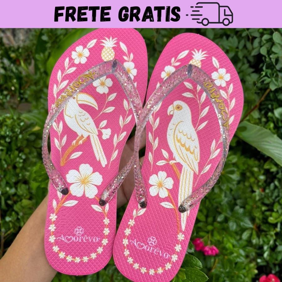 Chinelo Amorevo Feminino Passaro Dia a Dia Conforto e Estilo Promoçao Envio Imediato