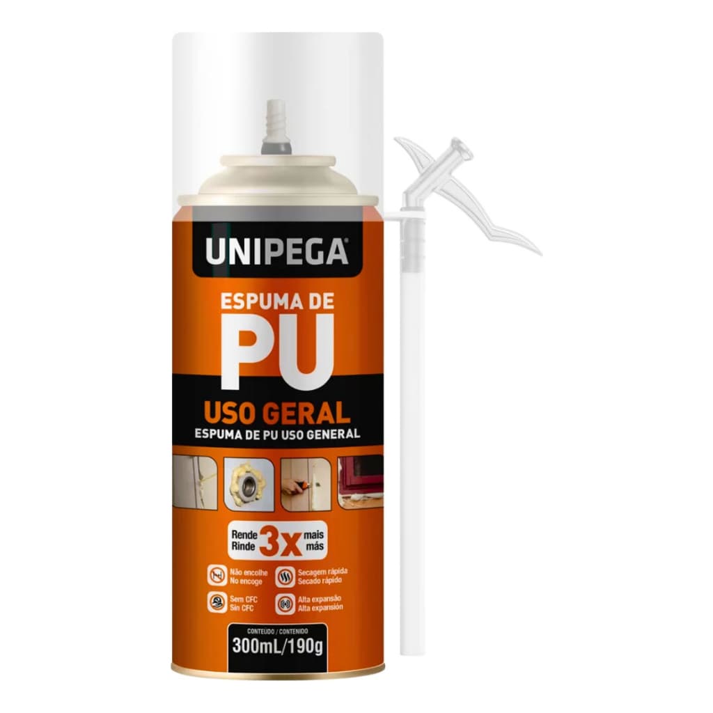 Espuma Expansiva De Pu 300ml Poliuretano Uso Geral Universal