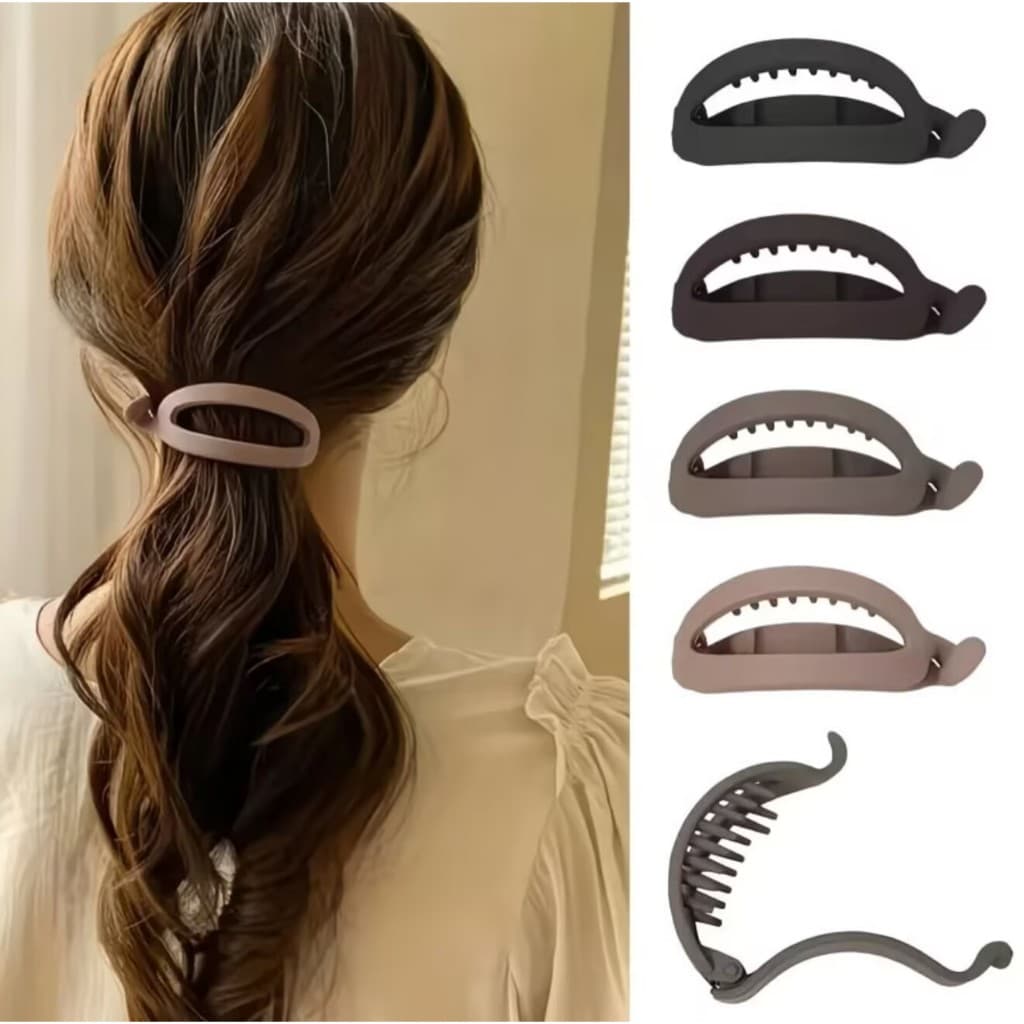 1/2/3/6unidades Presilha de cabelo estilo banana, acessório de cabelo feminino simples para rabo de cavalo