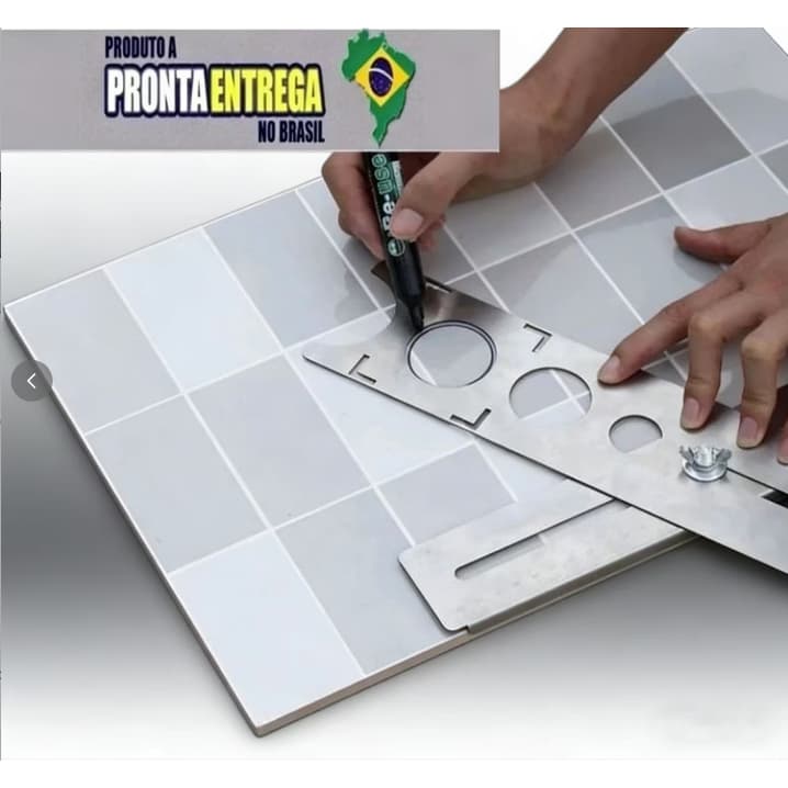 Régua Marcador de Furos para Azulejo, Piso e Porcelanato 40-60cm