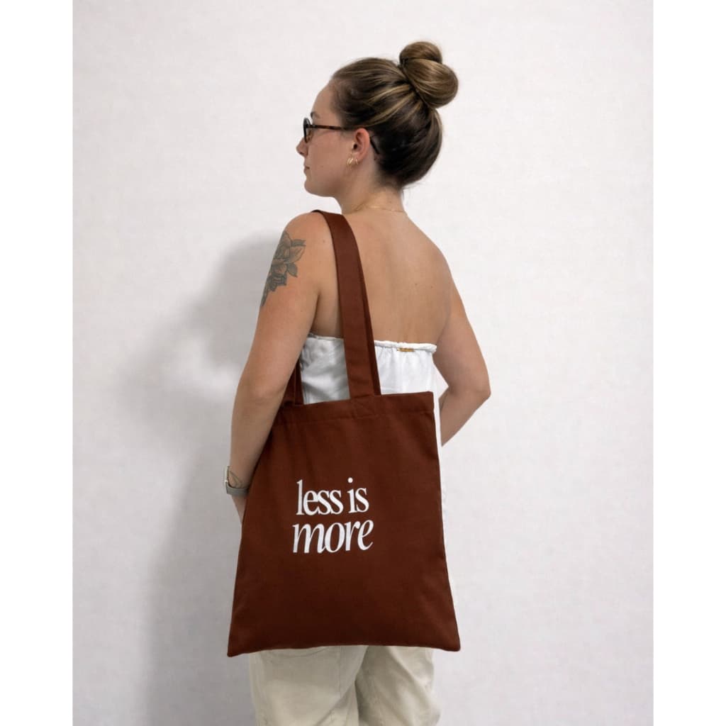 Bolsa Tote Bag Sacola em Sarja Premium Marrom