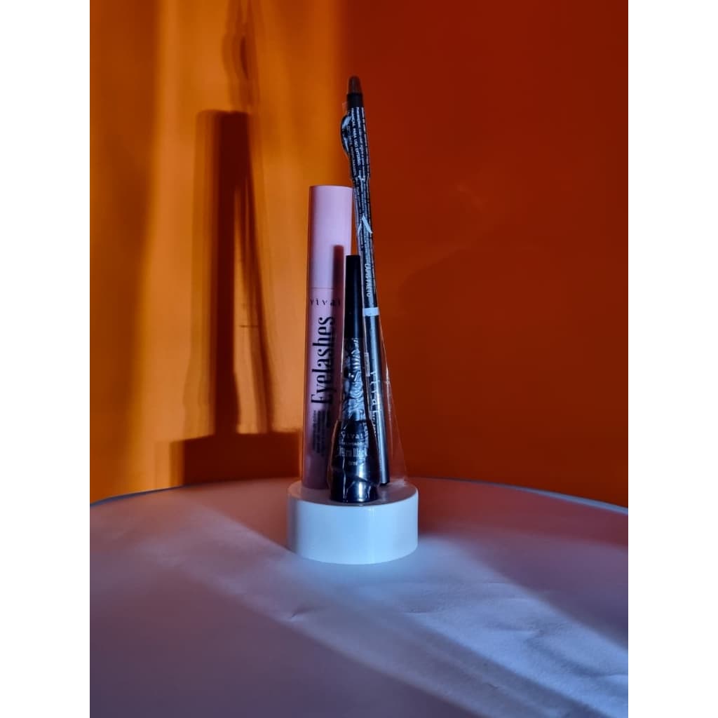 Kit Delineador + Máscara de Cílios + Lápis de Olho Vivai