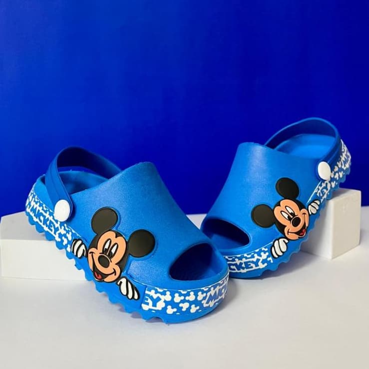 Sandália Baby Infantil Menino Slide Nuvem Personagem Confortável Macio Leve Antiderrapante Escolar