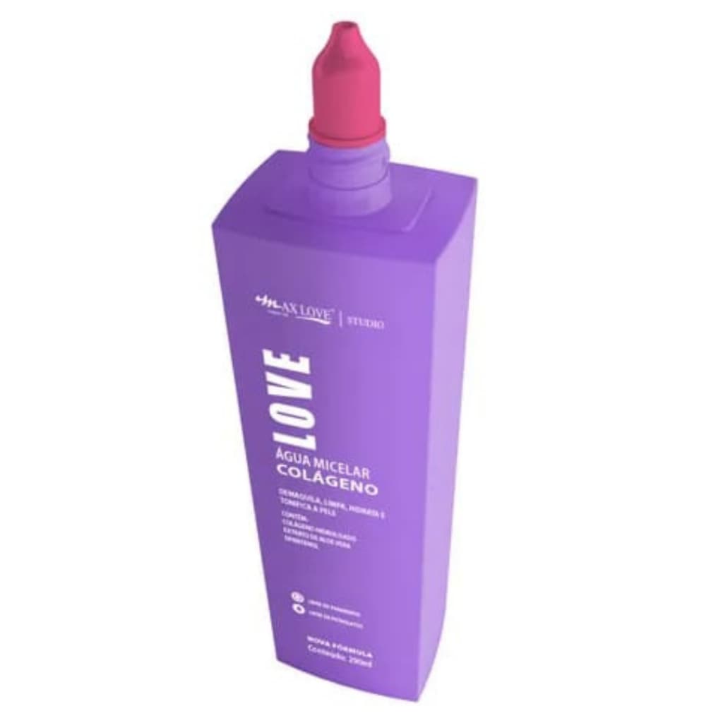 Água Micelar Max Love - Colágeno/Redutora de poros/ Ácido Hialurônico - 290ml
