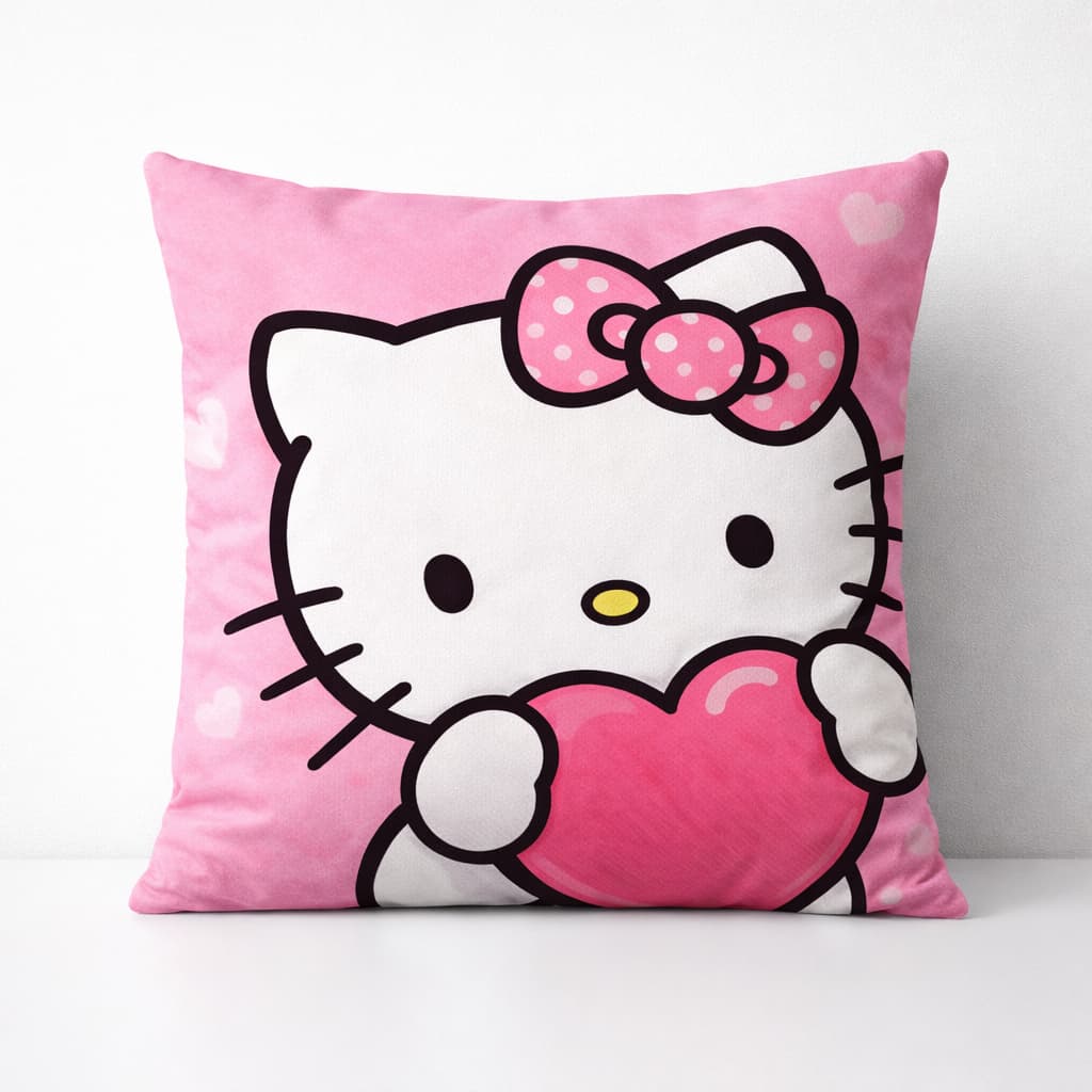 ALMOFADA COMPLETA HELLO KITTY  - TAMANHO 30X30