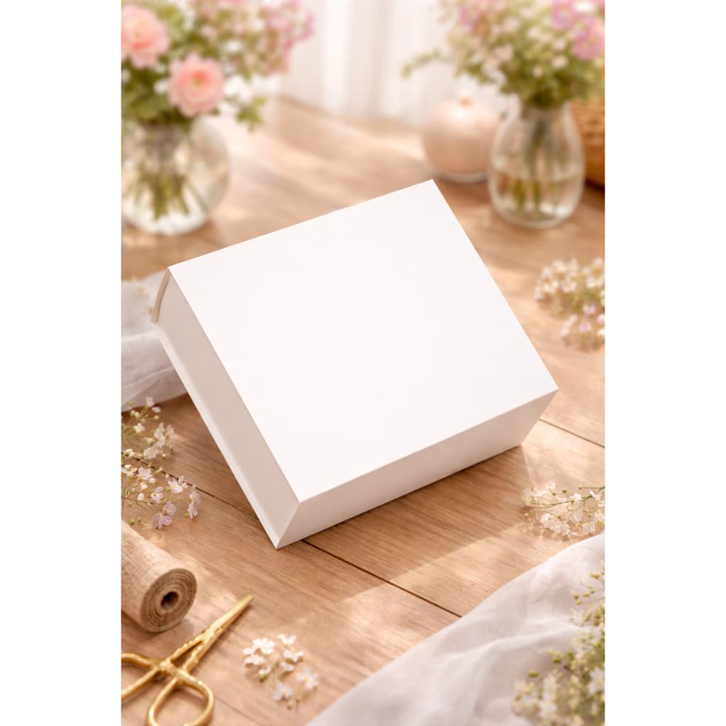 Kit Caixa Branca 15x15x8cm P/ Loja Ou Presente