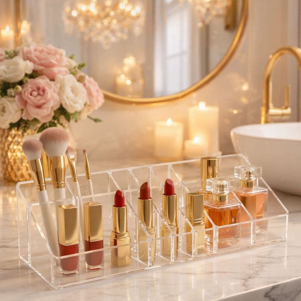 Organizador de Maquiagem Grande Multiuso Porta Cosméticos Pincéis Acessórios Beleza