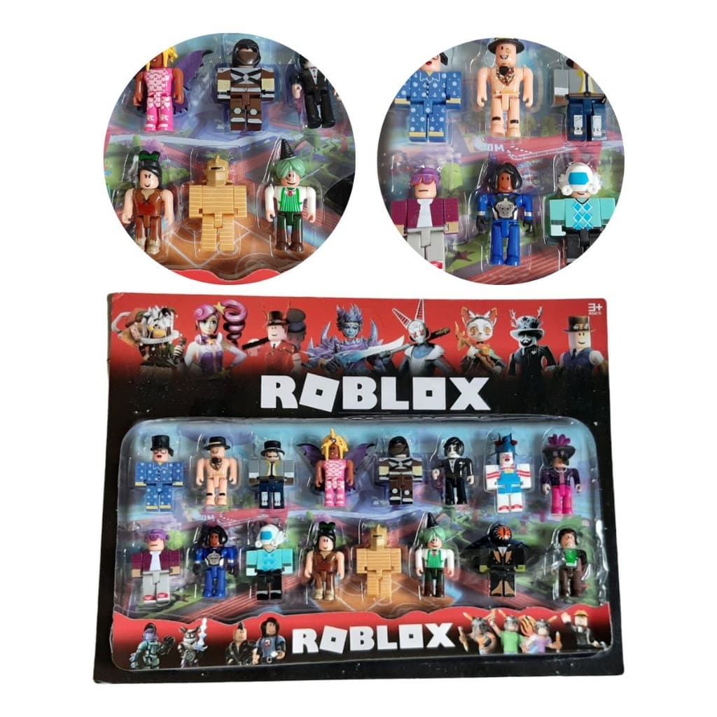 Kit Roblox 16 Personagens Bonecos,cartela Brinquedo Infantil