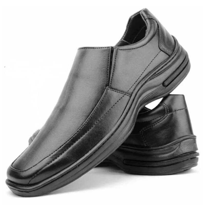 Sapato Conforto Masculino Sintético Casual Social Confortável Trabalho Executivo com Cadarço Leve Premium