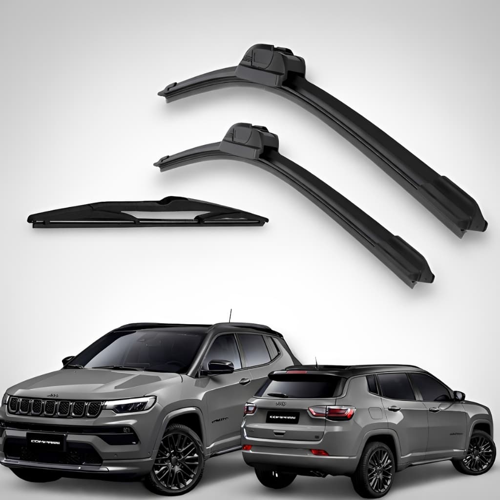 Palheta Limpador Parabrisa Kit 3 Jeep Compass 2017 a 2023 Original